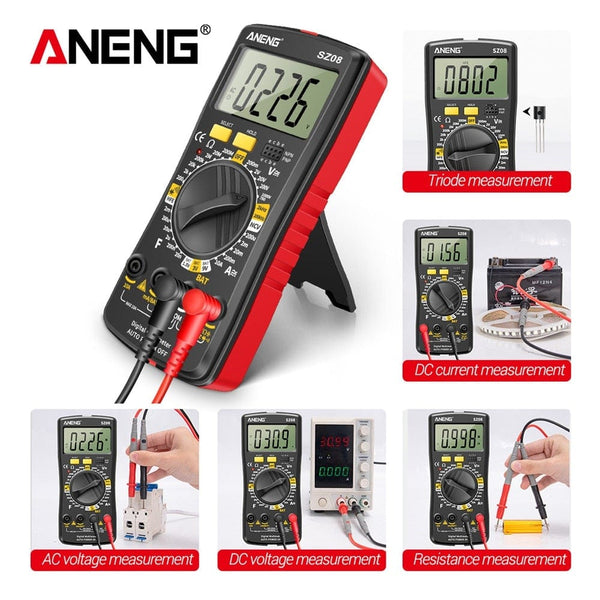 Planet Gates ANENG SZ08 Digital Multimeter Ultra-thin storage Professional Multimetro Auto Voltmeter AC DC 220V Resistance Handhold Testers