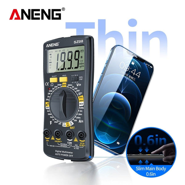 Planet Gates ANENG SZ08 Digital Multimeter Ultra-thin storage Professional Multimetro Auto Voltmeter AC DC 220V Resistance Handhold Testers