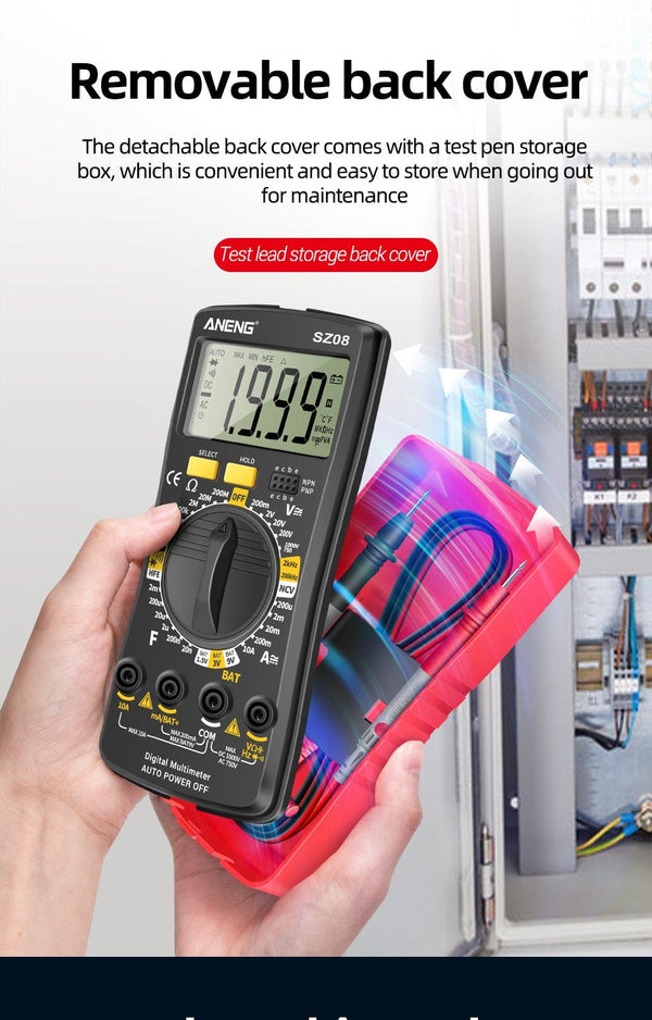 Planet Gates ANENG SZ08 Digital Multimeter Ultra-thin storage Professional Multimetro Auto Voltmeter AC DC 220V Resistance Handhold Testers