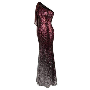 Planet Gates Angel-fashions Formal Dresses Contrast Color Gradient Sequin Mermaid Evening Dresses 286