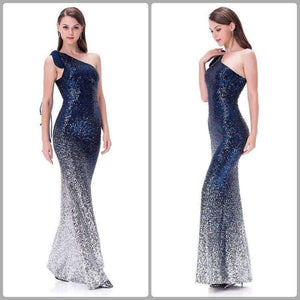 Planet Gates Angel-fashions Formal Dresses Contrast Color Gradient Sequin Mermaid Evening Dresses 286