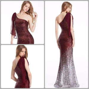 Planet Gates Angel-fashions Long Evening Dress Vintage Sequin Gradient Mermaid Dresses Blue 286