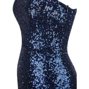 Planet Gates Angel-fashions Long Evening Dress Vintage Sequin Gradient Mermaid Dresses Blue 286