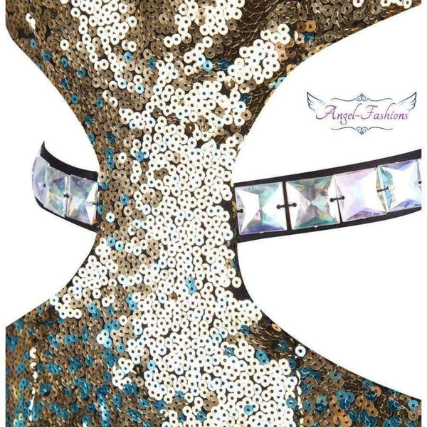 Planet Gates Angel-fashions Sequined Gradient Sash Hollow Out Celebrity Dress Long Evening Dresses Blue 360 382