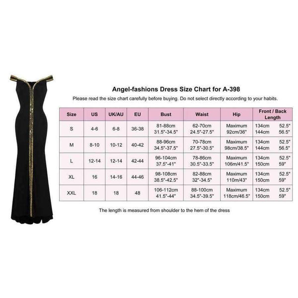 Planet Gates Angel-fashions Women's Off Shoulder Evening Dresses Gold Sequin Stretchy Party Dress Black 398