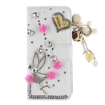 Planet Gates Angel Pendant / PU leather Diamond Flip Leather Phone Case For Huawei P8 LITE 2017/P9 LITE 2017/Honor 8 lite,Wallet Style Cover With Card Slot