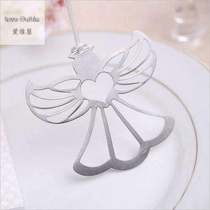 Planet Gates Angel Silver Metal Bookmark Boxed For baptism Baby Bridal Shower Christening Wedding Favours Bomboniere 60pcs Home Party Favor