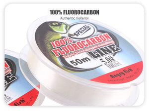Planet Gates Angryfish Fluorocarbon Fishing Line  50m transparent Super strong