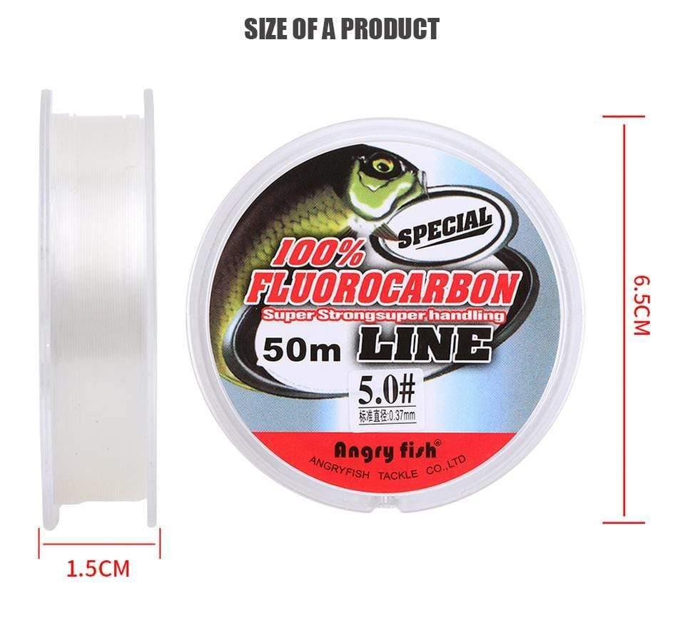Planet Gates Angryfish Fluorocarbon Fishing Line  50m transparent Super strong