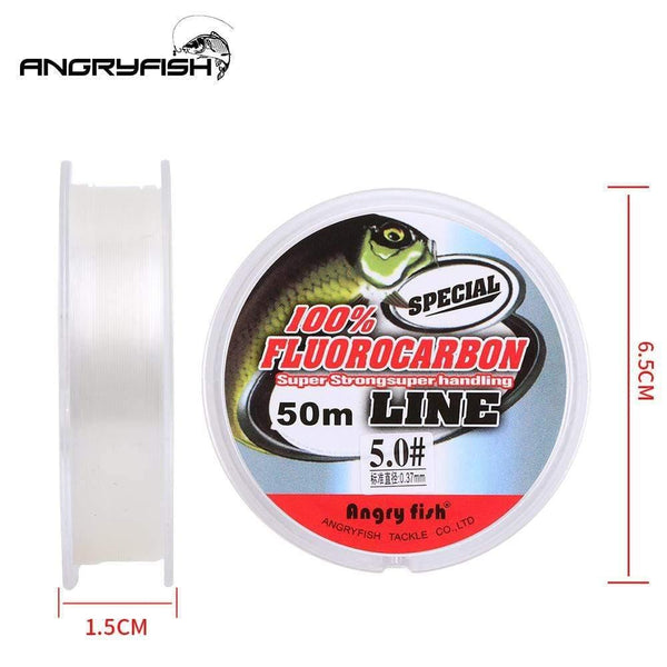 Planet Gates Angryfish Fluorocarbon Fishing Line  50m transparent Super strong