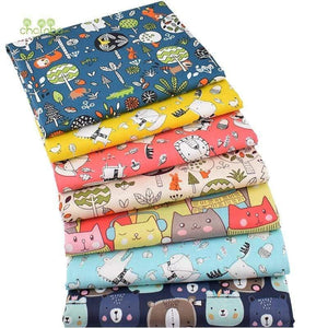 Planet Gates Animal Kingdom Cartoon Series,Printed Twill Cotton Fabric,Patchwork Cloth For DIY Sewing Quilting Baby&Child's Material,40x50cm