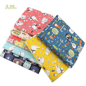 Planet Gates Animal Kingdom Cartoon Series,Printed Twill Cotton Fabric,Patchwork Cloth For DIY Sewing Quilting Baby&Child's Material,40x50cm