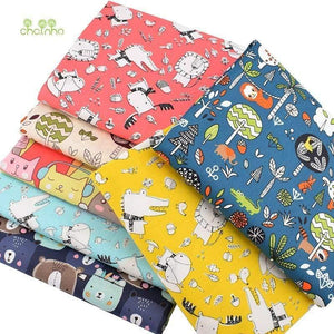 Planet Gates Animal Kingdom Cartoon Series,Printed Twill Cotton Fabric,Patchwork Cloth For DIY Sewing Quilting Baby&Child's Material,40x50cm