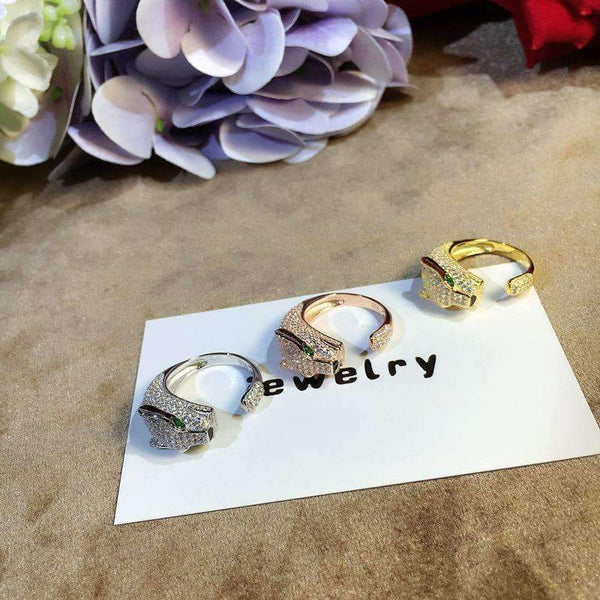 Planet Gates animal ring,S 925 sterling silver AAA zirconia leopard rings,rose gold/gold/silver fashion panther jewelry women accessories