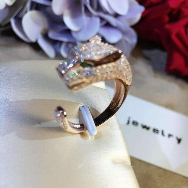Planet Gates animal ring,S 925 sterling silver AAA zirconia leopard rings,rose gold/gold/silver fashion panther jewelry women accessories