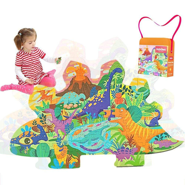 Planet Gates Animal Shapes Puzzle Dinosaurs Whale Jigsaw Unique Kids Puzzles Educational Child Games Toys Christmas Gifts For Children