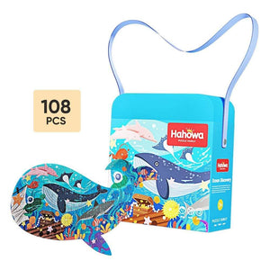 Planet Gates Animal Shapes Puzzle Dinosaurs Whale Jigsaw Unique Kids Puzzles Educational Child Games Toys Christmas Gifts For Children