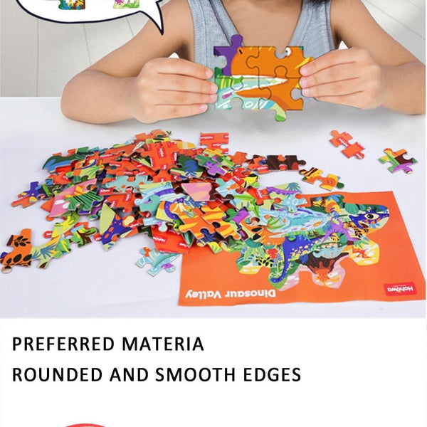 Planet Gates Animal Shapes Puzzle Dinosaurs Whale Jigsaw Unique Kids Puzzles Educational Child Games Toys Christmas Gifts For Children