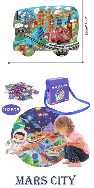 Planet Gates Animal Shapes Puzzle Dinosaurs Whale Jigsaw Unique Kids Puzzles Educational Child Games Toys Christmas Gifts For Children
