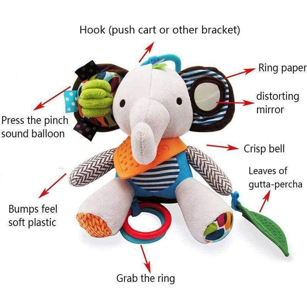 Planet Gates Animal Style Baby Rattles Mobile Bed Molar Tooth Sticks Hanging Wind Chimes Ringing Hand Bell Baby Toys Rattle Toys