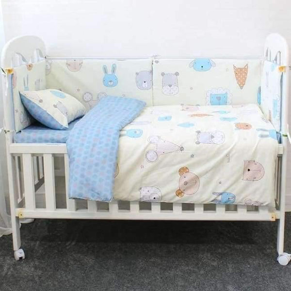 Planet Gates Animals 3 Pcs Baby Bedding Set Cotton Soft Breathable Crib Kit Include Duvet Cover Pillowcase Bed Sheet No Filler Custom Made Letter Bumper