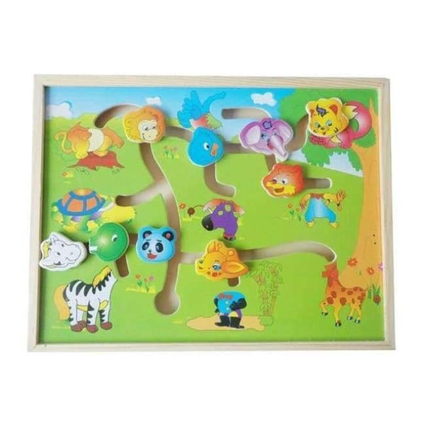 Planet Gates Animals / China Educational Early Learning Slide Puzzle Kids Wooden Toys for Children Labyrinth Puzzle Animal-Body-Match Maze Intelligence W268