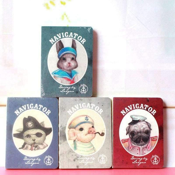 Planet Gates Animals Navigator Nude Notebook 64K 256 Sheet Thick Writing Pad 4 Style Inner Page Printing Office School Stationery Gift