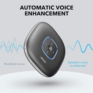 Planet Gates Anker PowerConf Bluetooth Speakerphone Conference Speaker With 6 Microphones, Enhanced Voice Pickup, 24H Call Time
