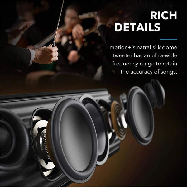 Planet Gates Anker Soundcore Motion+ Bluetooth Speaker with Hi-Res 30W Audio, Extended Bass and Treble, Wireless HiFi Portable Speaker