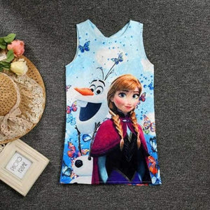 Planet Gates anna olaf / 2T Summer Baby Girl Dress Queen Princess Anna Elsa Dress Vestidos Butterfly Print Party Dress Kids Elza Costume Kids Clothes