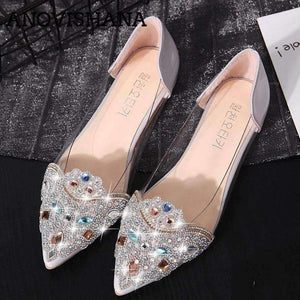 Planet Gates ANOVISHANA women Ballet flats shoes women Rhinstone ballerina flats women flats shoes luxury shoes Crystal wedding shoes D401