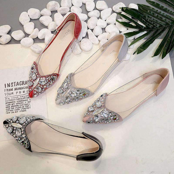 Planet Gates ANOVISHANA women Ballet flats shoes women Rhinstone ballerina flats women flats shoes luxury shoes Crystal wedding shoes D401