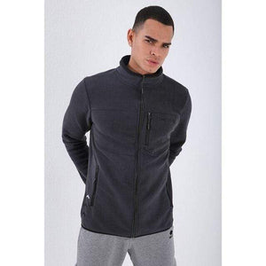 Planet Gates Anthracite / S / TURKEY Casual Zipper Sweatshirts Male Tracksuit Fashion Jacket Mens Clothing Outerwear Sweatshirt Men's Pocket Zipper Sweatshirt Slim Fit Stand Collar Fleece No Hoodie Sport Clothing 87890