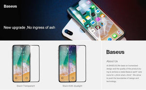 Planet Gates Anti Blue Light Baseus 0.2mm Ultra Thin 3D Surface Full Screen Protector For iPhone X Glass Slim Front Protective Tempered Glass For iPhone X