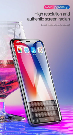 Baseus For iPhone X Screen Protector 0.2mm 9H Tempered Glass For iPhone X 10 Ultra Thin 6D Full Coverage Front Protective Glass - Planet Gates