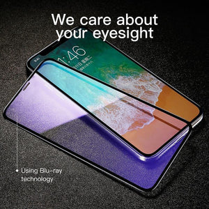 Planet Gates Anti Blue Light Baseus For iPhone X Screen Protector 0.2mm 9H Tempered Glass For iPhone X 10 Ultra Thin 6D Full Coverage Front Protective Glass