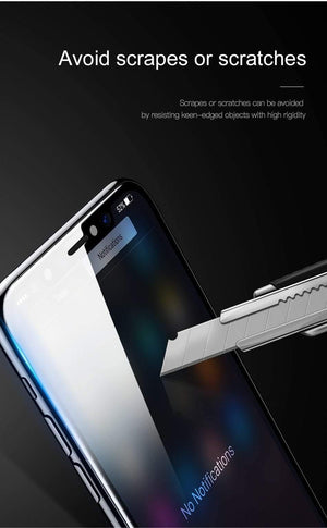 Planet Gates Anti Blue Light Baseus For iPhone X Screen Protector 0.2mm 9H Tempered Glass For iPhone X 10 Ultra Thin 6D Full Coverage Front Protective Glass