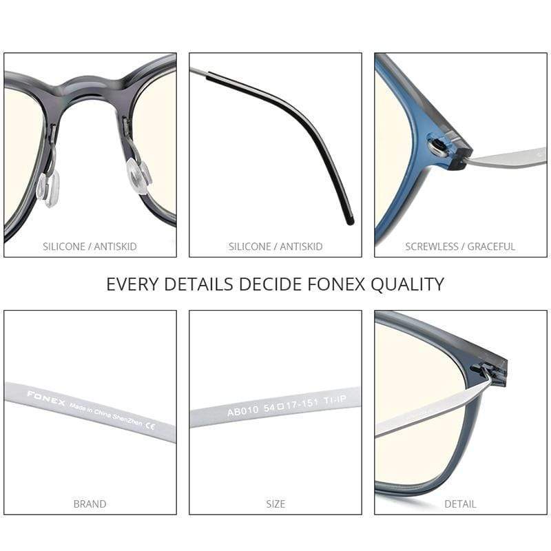 Planet Gates Anti Blue Light Blocking Glasses Women Antiblue UV Protection Computer Eyeglasses Men FAB010 (Nylon Frame B Titanium Arm)