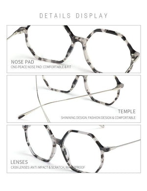 Planet Gates Anti Blue Light Blocking Glasses Women oversize Hexagon Computer Gaming Eyeglasses Men Radiation Protection Eyewear