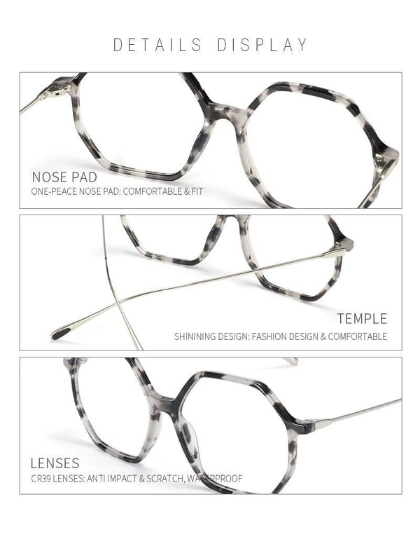 Planet Gates Anti Blue Light Blocking Glasses Women oversize Hexagon Computer Gaming Eyeglasses Men Radiation Protection Eyewear
