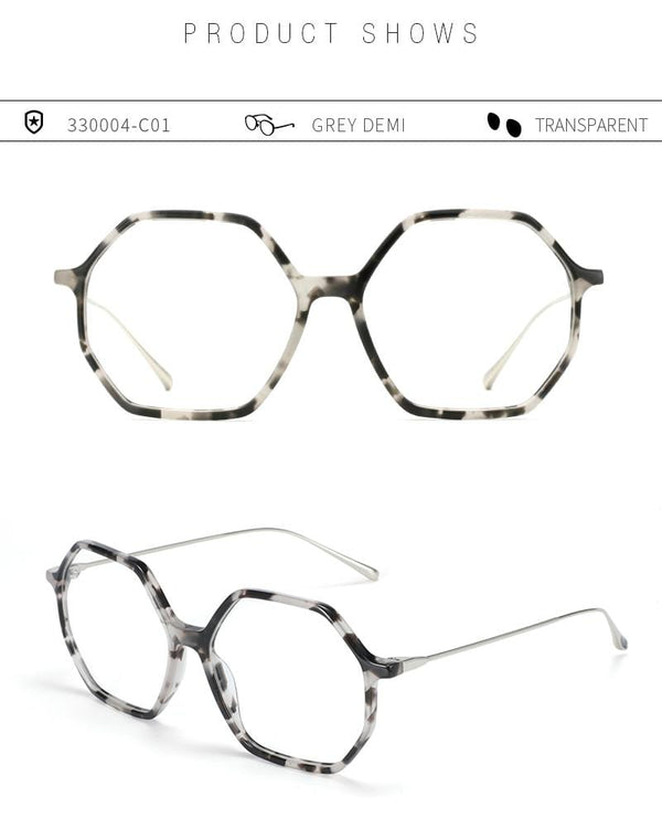 Planet Gates Anti Blue Light Blocking Glasses Women oversize Hexagon Computer Gaming Eyeglasses Men Radiation Protection Eyewear