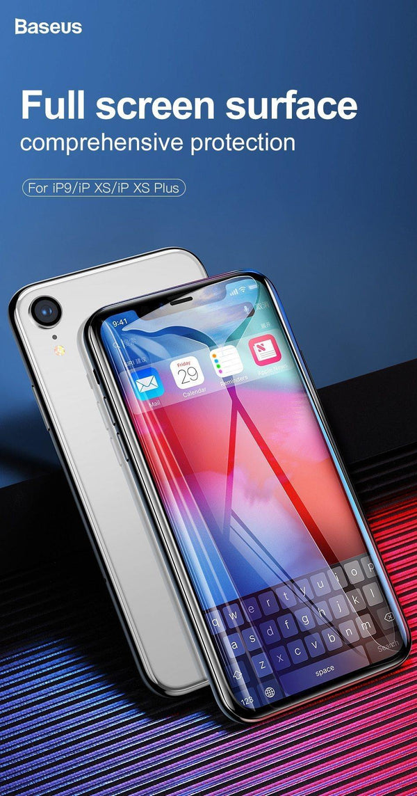 Baseus 0.2mm Protective Glass For iPhone Xs Xs Max XR 2018 Screen Protector Thin Full Coverage Tempered Glass Film For iPhone Xs - Planet Gates