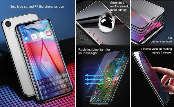 Planet Gates Anti Blue Light / For iPhone XR 6.1 Baseus 0.2mm Protective Glass For iPhone Xs Xs Max XR 2018 Screen Protector Thin Full Coverage Tempered Glass Film For iPhone Xs