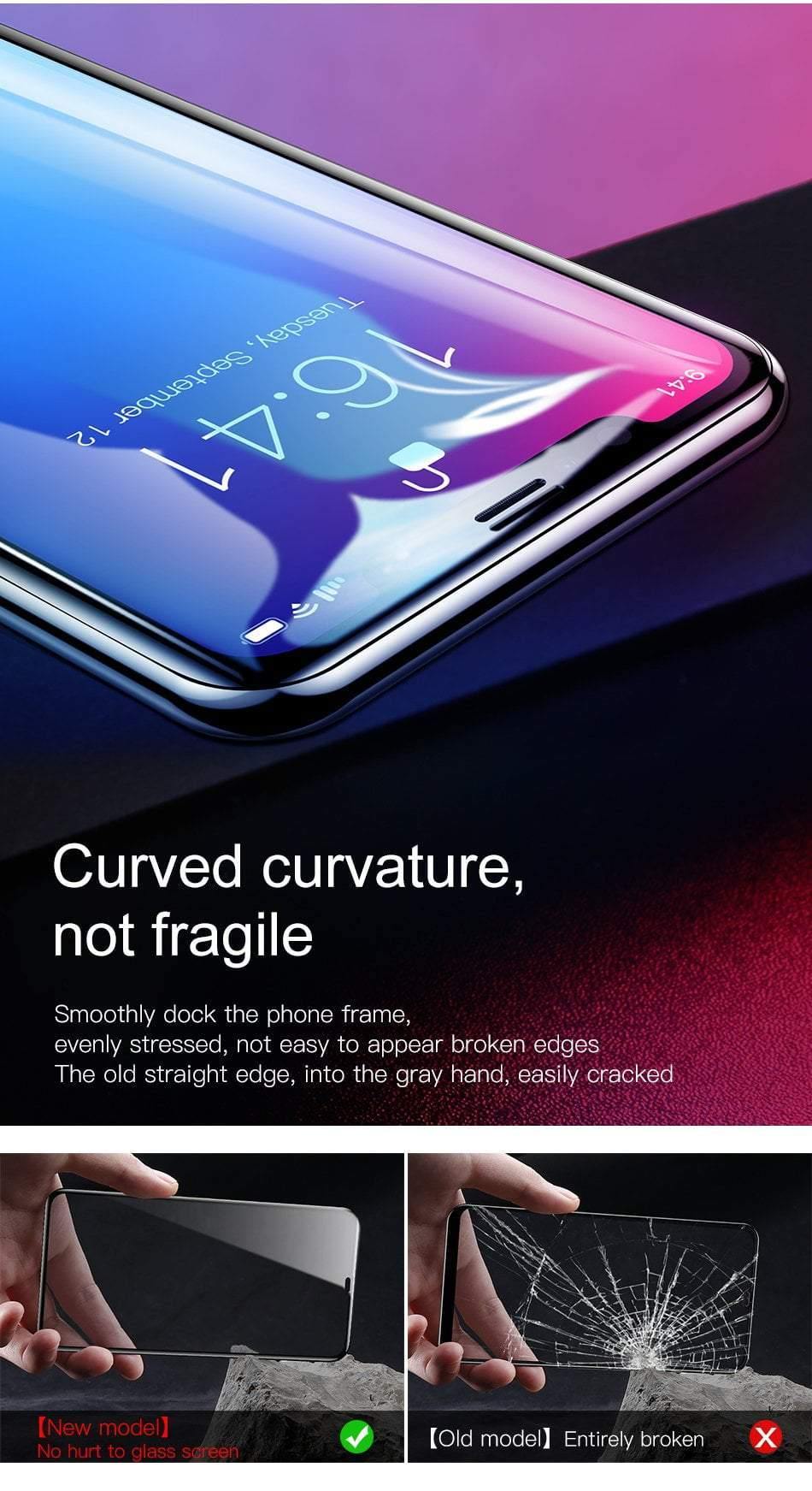 Planet Gates Baseus 0.2mm Screen Protector Tempered Glass For iPhone XS Max XR Xsmax Protective Glass Cover For iPhoneXS Max iPhoneXr ixs