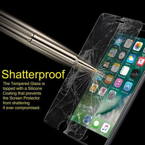 Planet Gates Anti-Fingerprint, Tempered Glass Screen Protector for iPhone 7 Plus - Clear