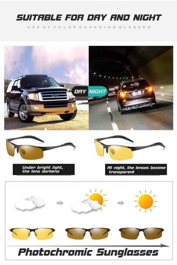 Planet Gates Anti-glare Day Night Vision Glasses For Driving Men Polarized Sunglasses Photochromic Driver Goggles Glasses zonnebril heren