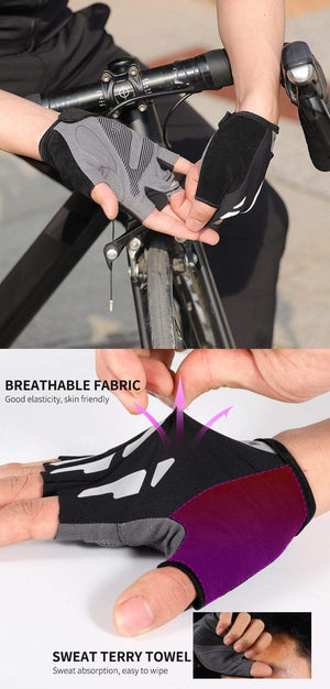 Planet Gates Anti Slip Gel Pad Bicycle Gloves Gel Pad Short Half Finger Cycling Gloves Breathable Outdoor Sports Men MTB Bikes Gloves