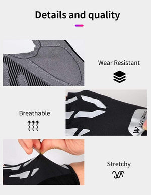 Planet Gates Anti Slip Gel Pad Bicycle Gloves Gel Pad Short Half Finger Cycling Gloves Breathable Outdoor Sports Men MTB Bikes Gloves