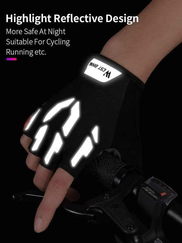 Planet Gates Anti Slip Gel Pad Bicycle Gloves Gel Pad Short Half Finger Cycling Gloves Breathable Outdoor Sports Men MTB Bikes Gloves