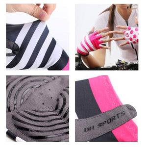 Planet Gates Anti Slip Gel Pad Bicycle Gloves Short Half Finger Stylish Cycling Gloves Breathable Outdoor Sports Men Women Bike Gloves